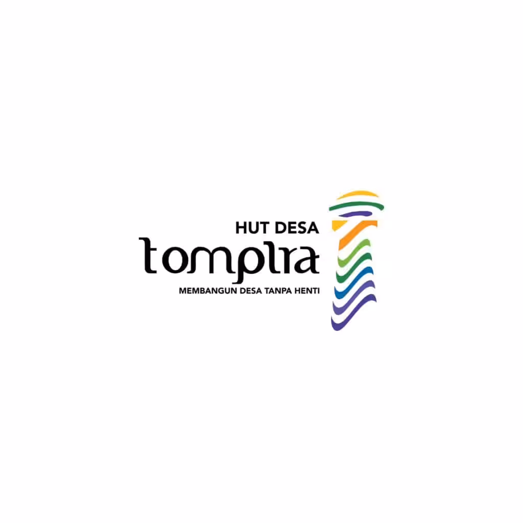 Colorful village infrastructure logo design for Tumpak village celebration.