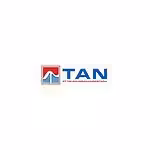 Red and blue company logo for PT Tri Anugrah Nusantara with a stylized mountain image.