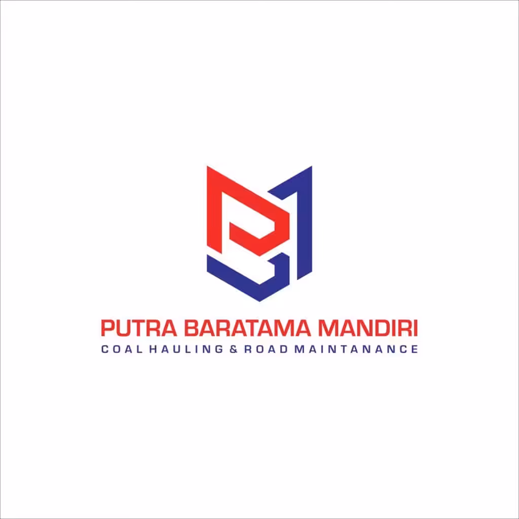 Red and blue company logo with initials "PB" for Putra Baratama Mandiri.