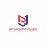 Red and blue company logo with initials "PB" for Putra Baratama Mandiri.